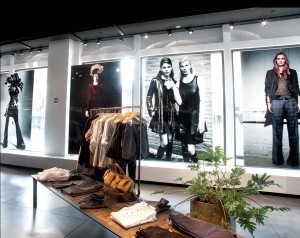 Retail window displays with clothing models in Los Angeles, CA